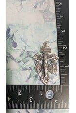 San Francis Medal Pardon Crucifix 2" Silver