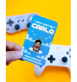 Saint Sprites Carlo Acutis Retro Video Game Pin, Enamel