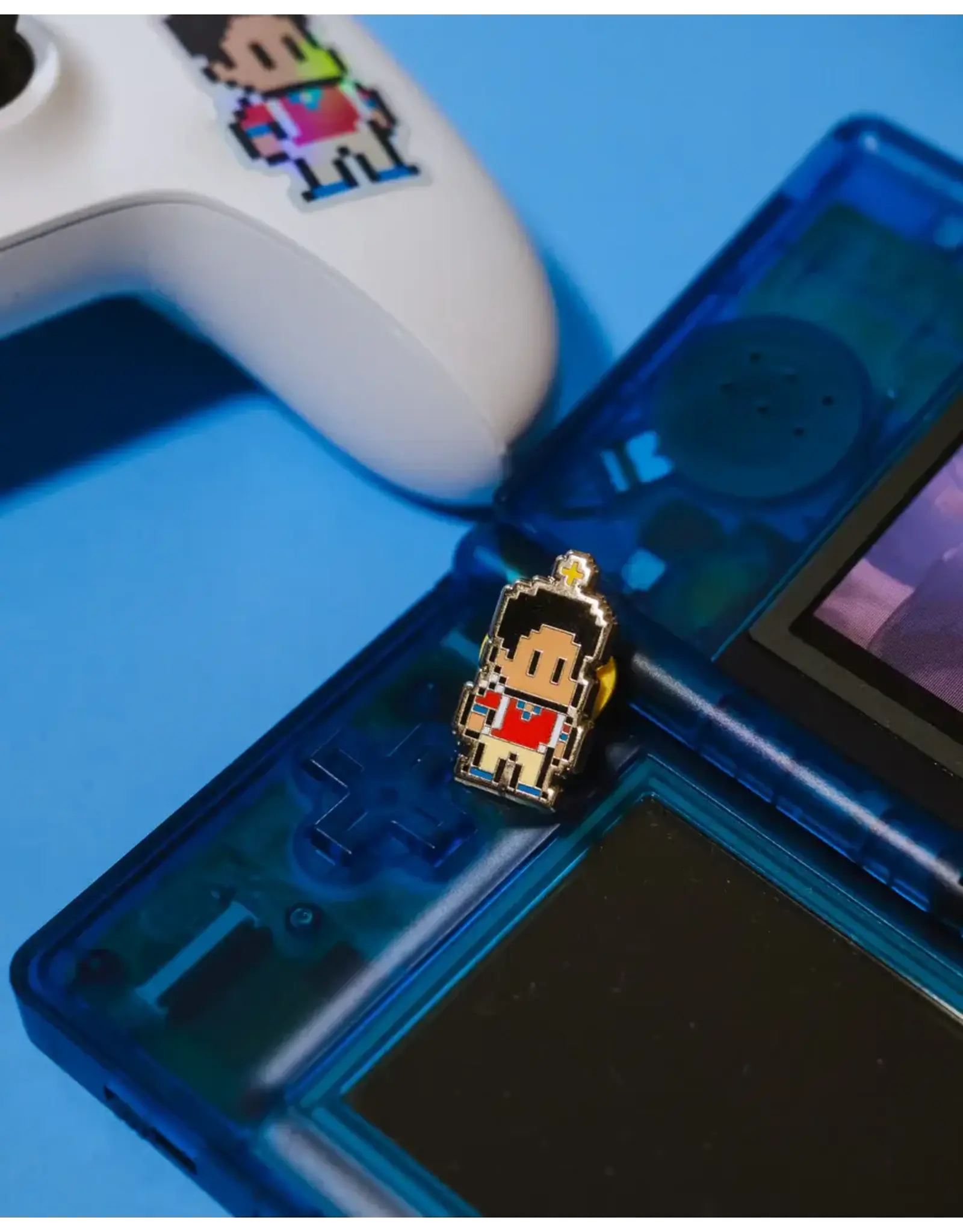 Saint Sprites Carlo Acutis Retro Video Game Pin, Enamel