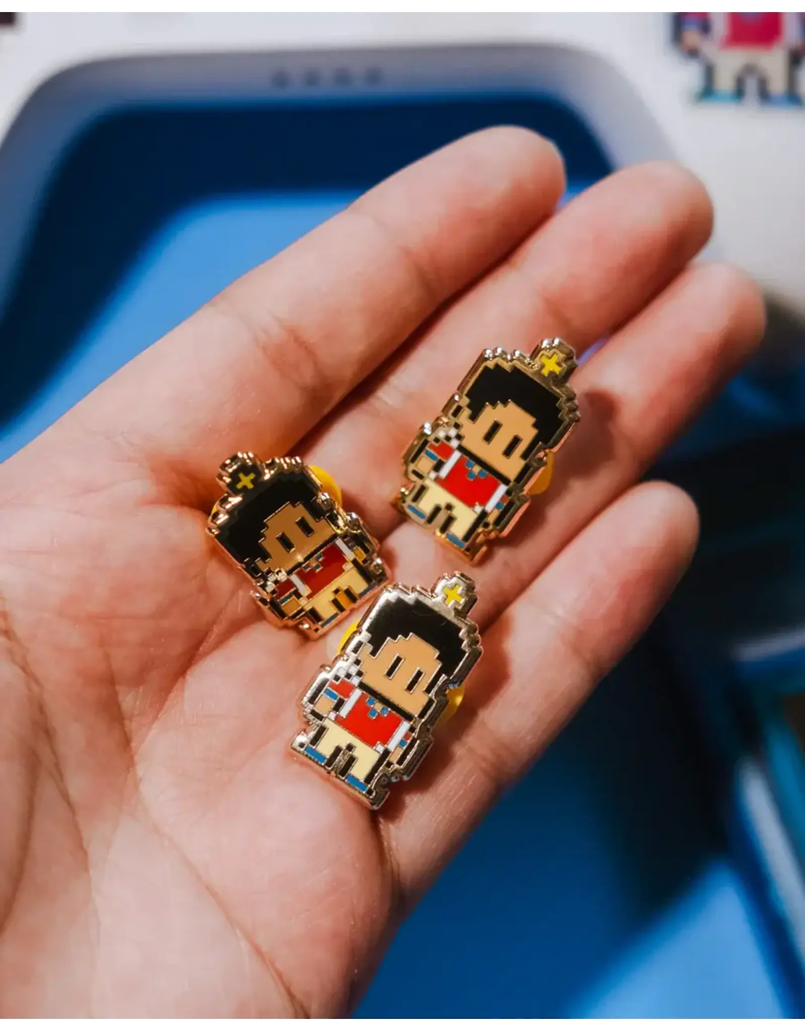 Saint Sprites Carlo Acutis Retro Video Game Pin, Enamel