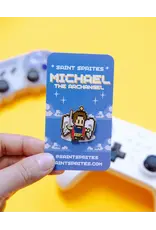 Saint Sprites St. Michael the Archangel Retro Video Game Pin, Enamel