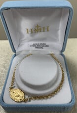 HMH Bracelet - Miraculous Medal - Gold over Sterling Silver