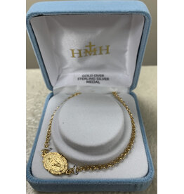HMH Bracelet - Miraculous Medal - Gold over Sterling Silver