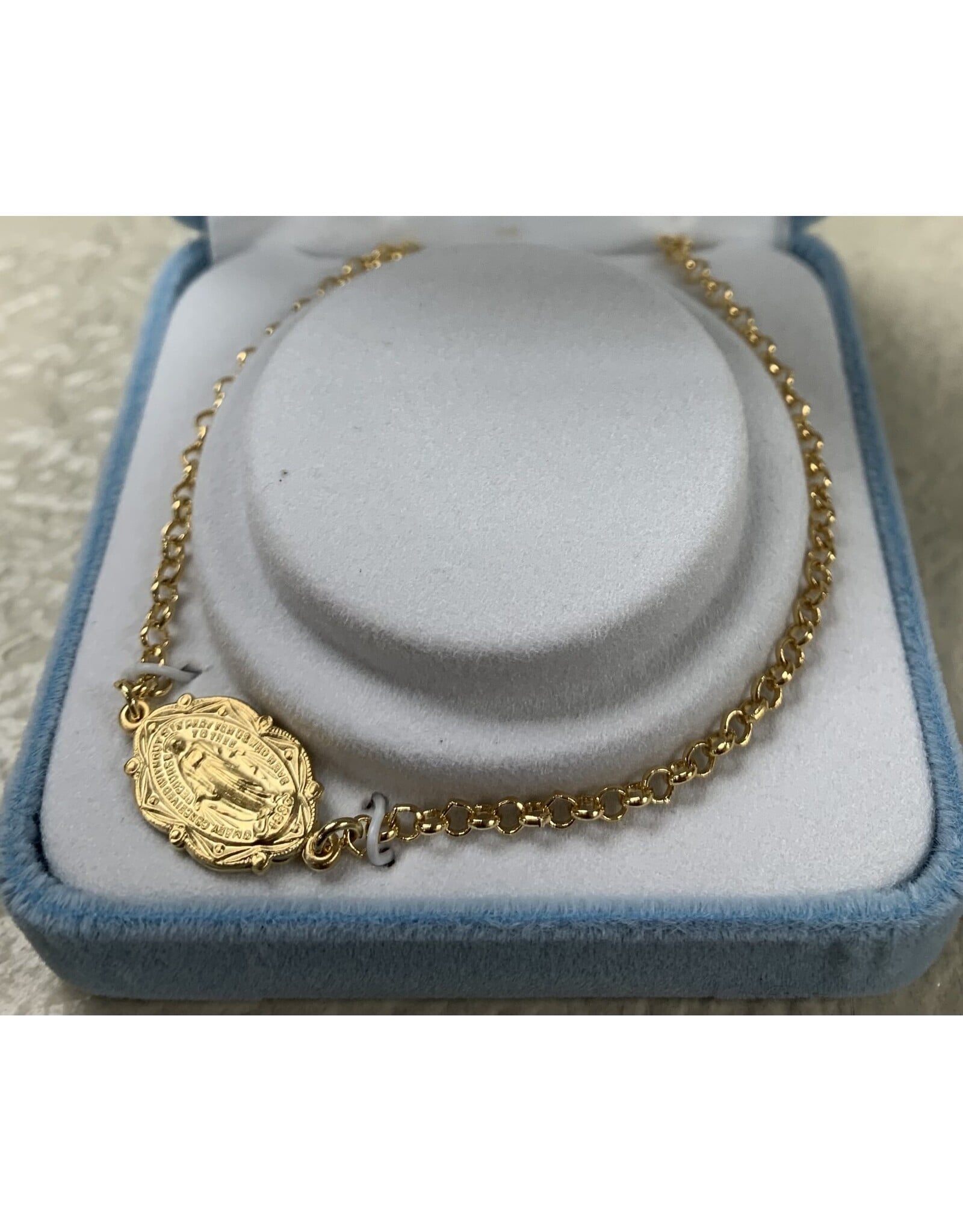 HMH Bracelet - Miraculous Medal - Gold over Sterling Silver