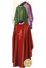 Solivari Stole (Deacon) 216 Linea Style Fabric, Cross with Wheat