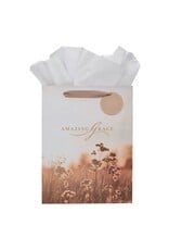 Christian Art Gifts Gift Bag - Amazing Grace Wildflower and Crown of Thorns (Medium)