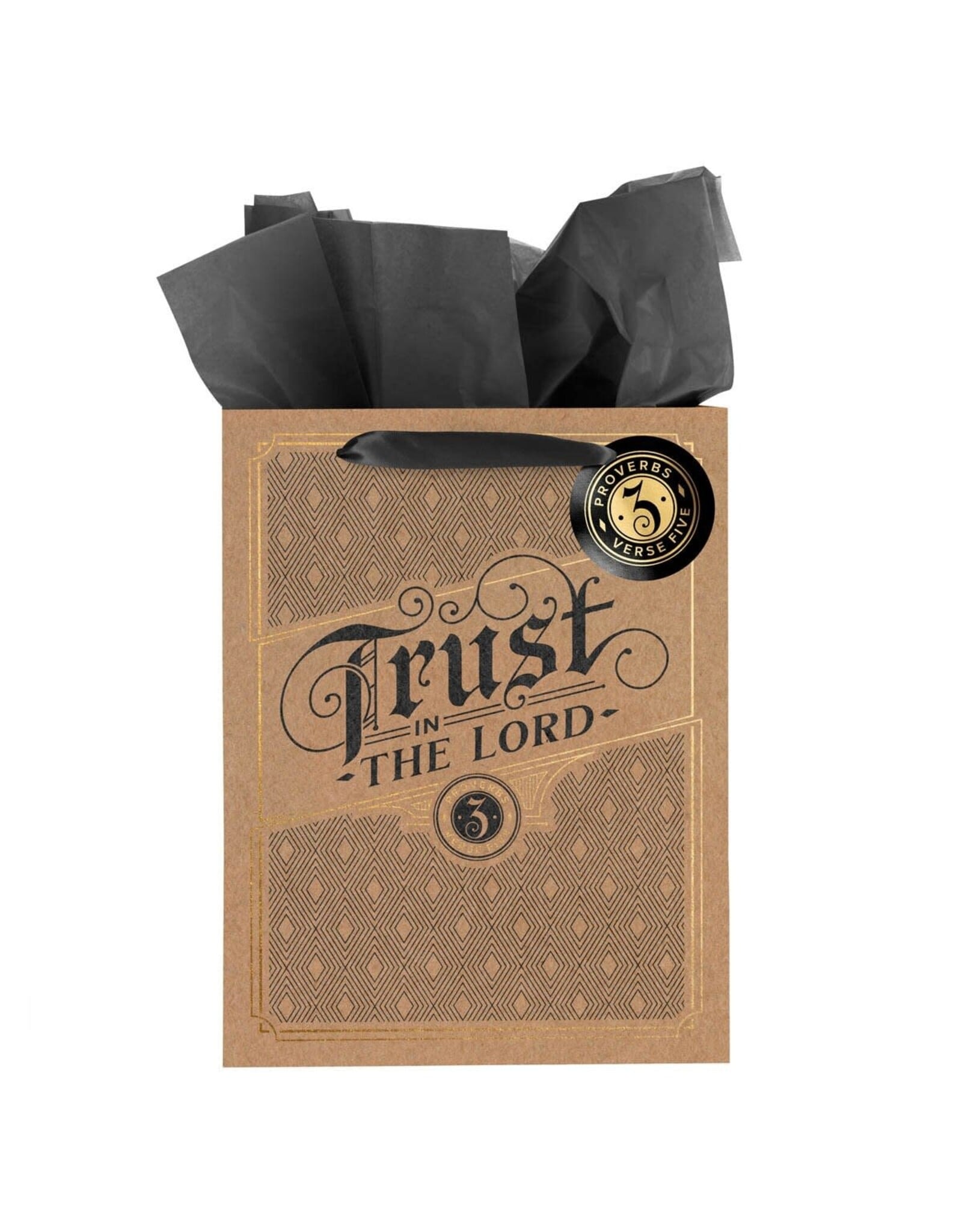 Christian Art Gifts Gift Bag - Trust in the Lord Cork-brown (Medium)