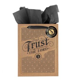 Christian Art Gifts Gift Bag - Trust in the Lord Cork-brown (Medium)