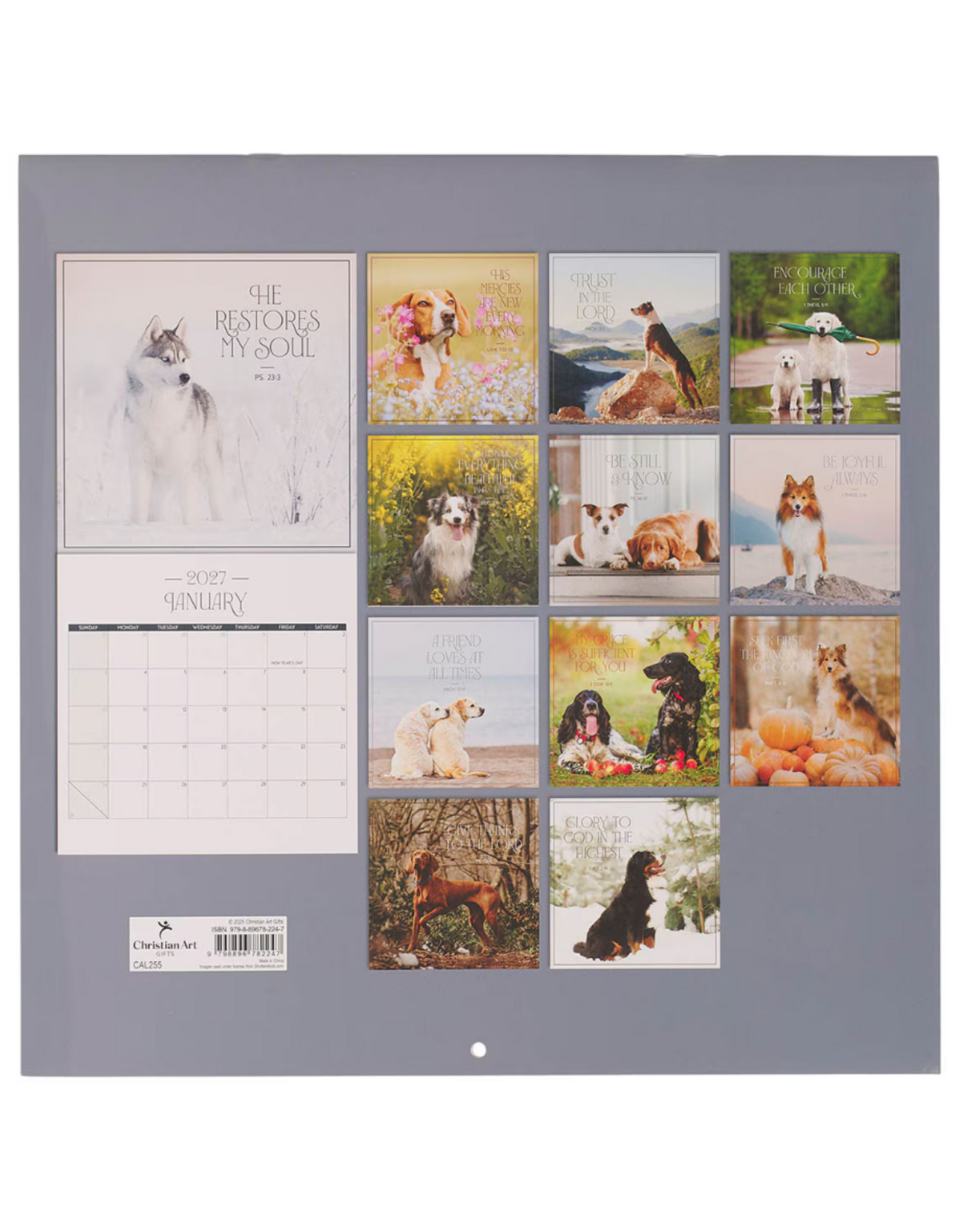 Christian Art Gifts 2027 Wall Calendar - Be Joyful Always Large - 1 Thessalonians 5:16