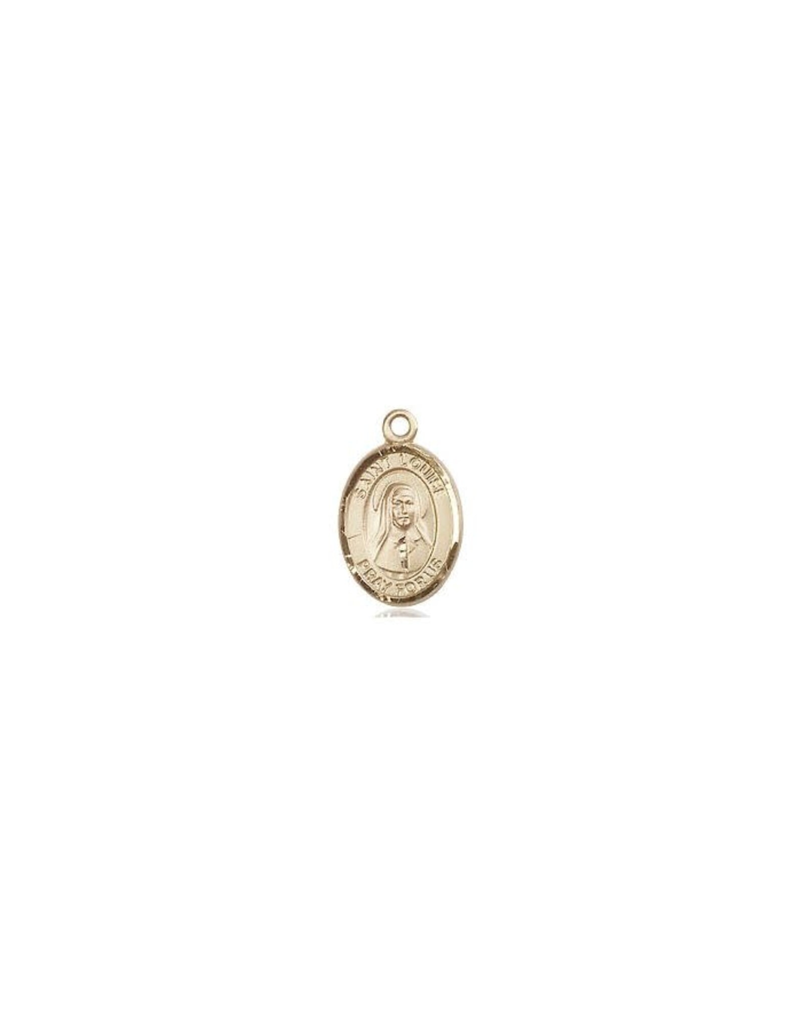 Bliss St Louise de Marillac Medal - 14kt Gold Filled, Oval Patron Series (Small)