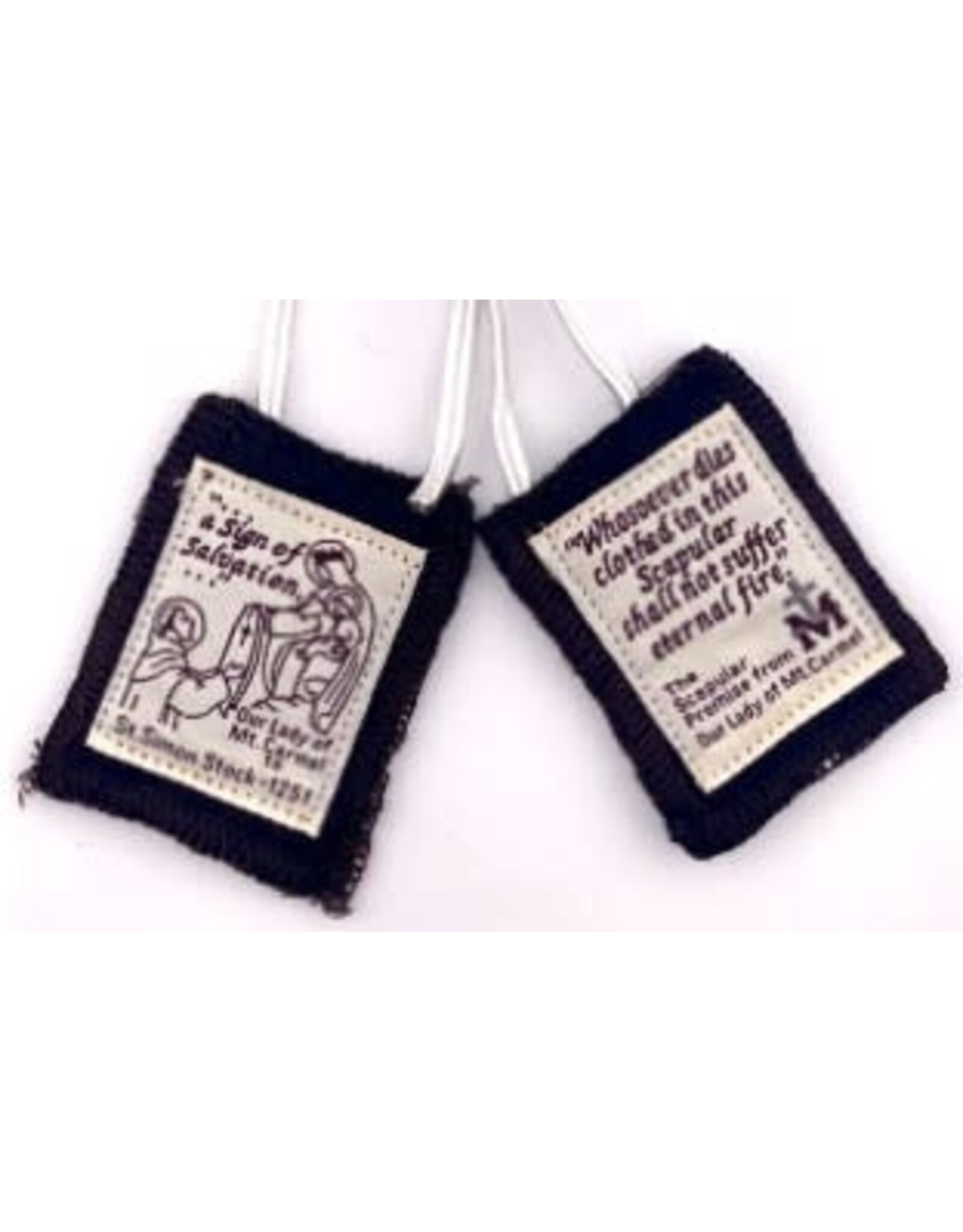 Religious Art Scapular - Brown (100% Wool)