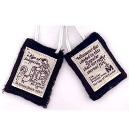 Religious Art Scapular - Brown (100% Wool)