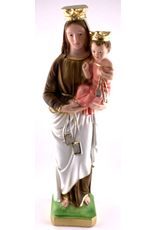 Religious Art Statue - Our Lady of Mount Carmel, Italian Plaster (12")
