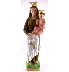 Religious Art Statue - Our Lady of Mount Carmel, Italian Plaster (12")