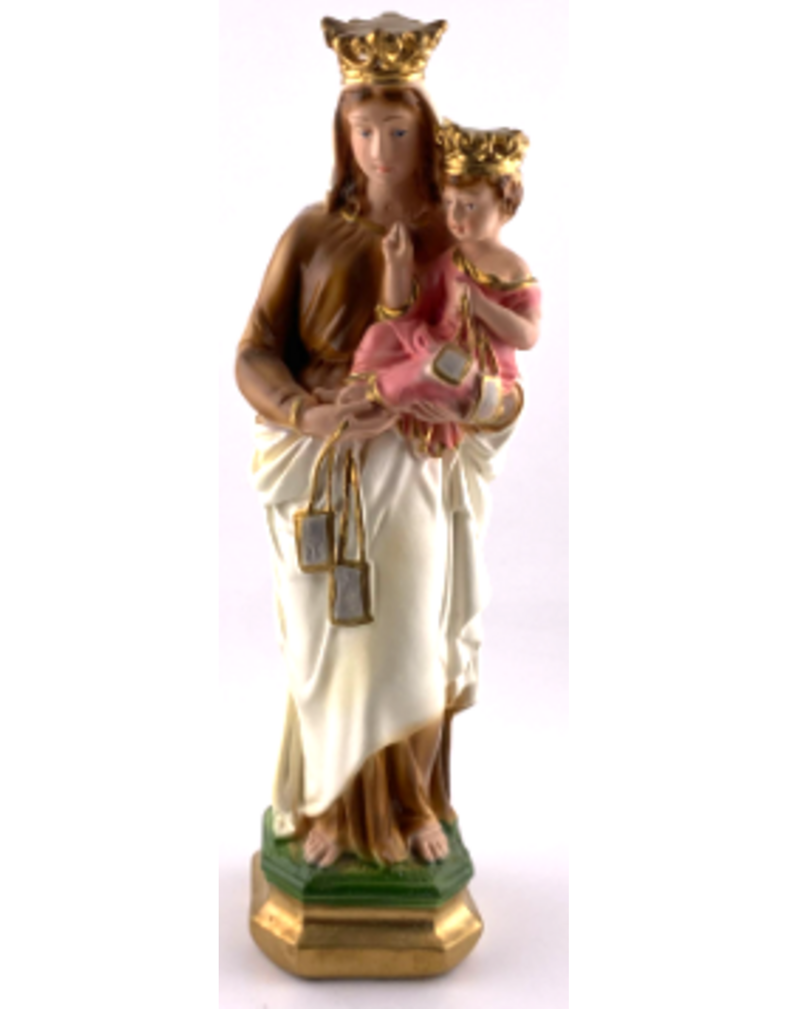 Religious Art Statue - Our Lady of Mount Carmel, Italian Plaster (8")