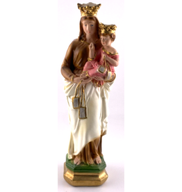 Religious Art Statue - Our Lady of Mount Carmel, Italian Plaster (8")