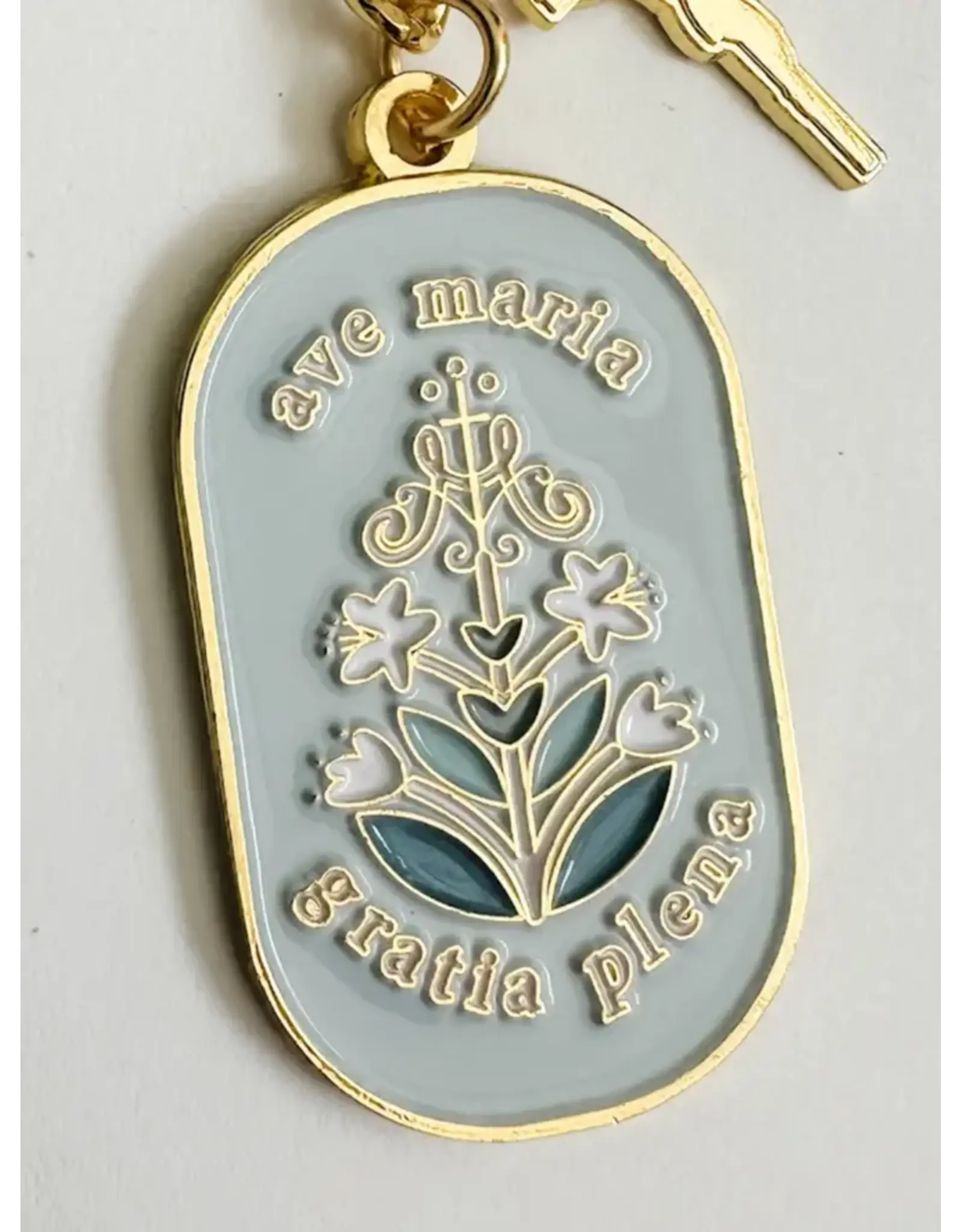 Lily & Lamb Keychain - Ave Maria