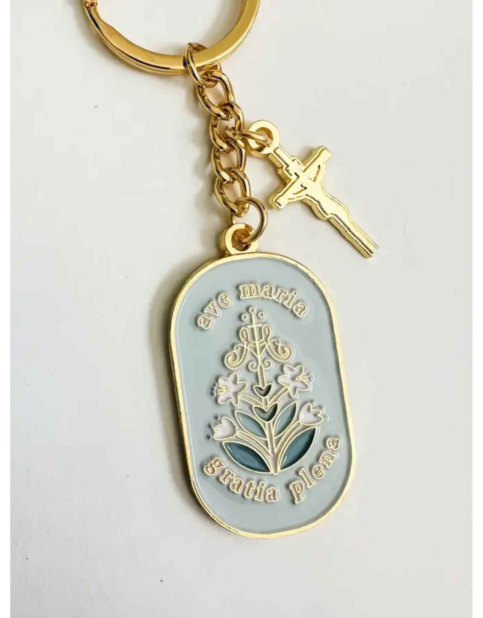 Lily & Lamb Keychain - Ave Maria