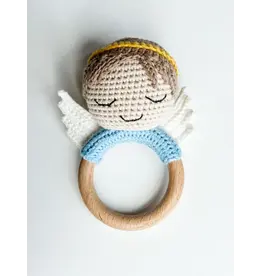Lily & Lamb Guardian Angel Rattle (Boy)