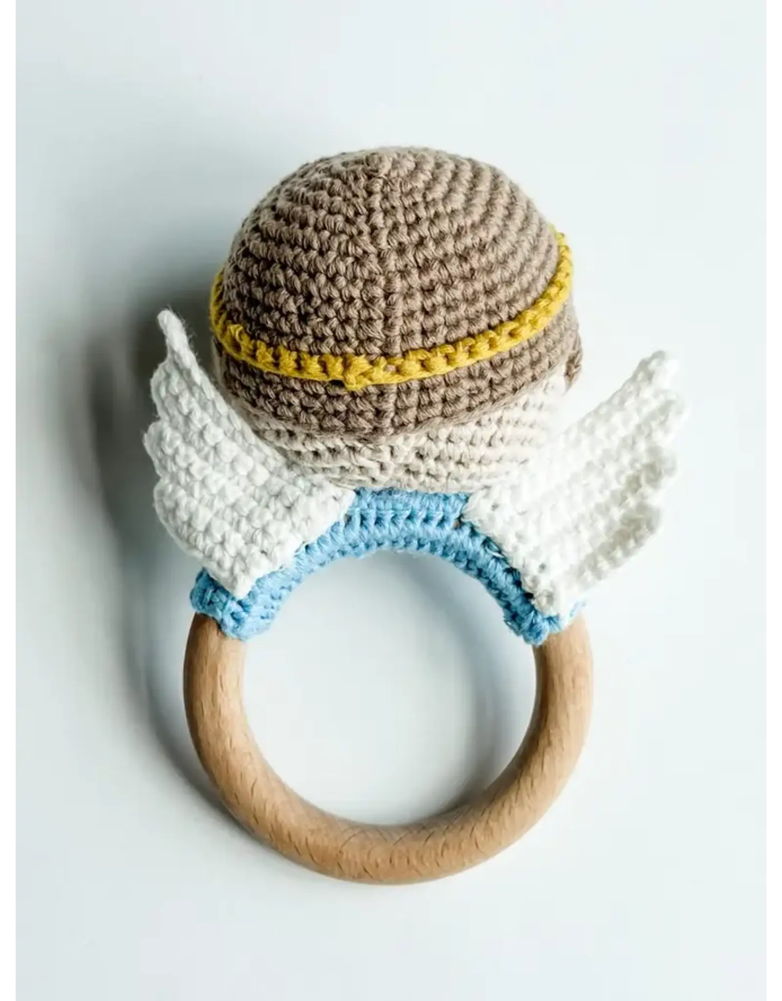 Lily & Lamb Guardian Angel Rattle (Boy)