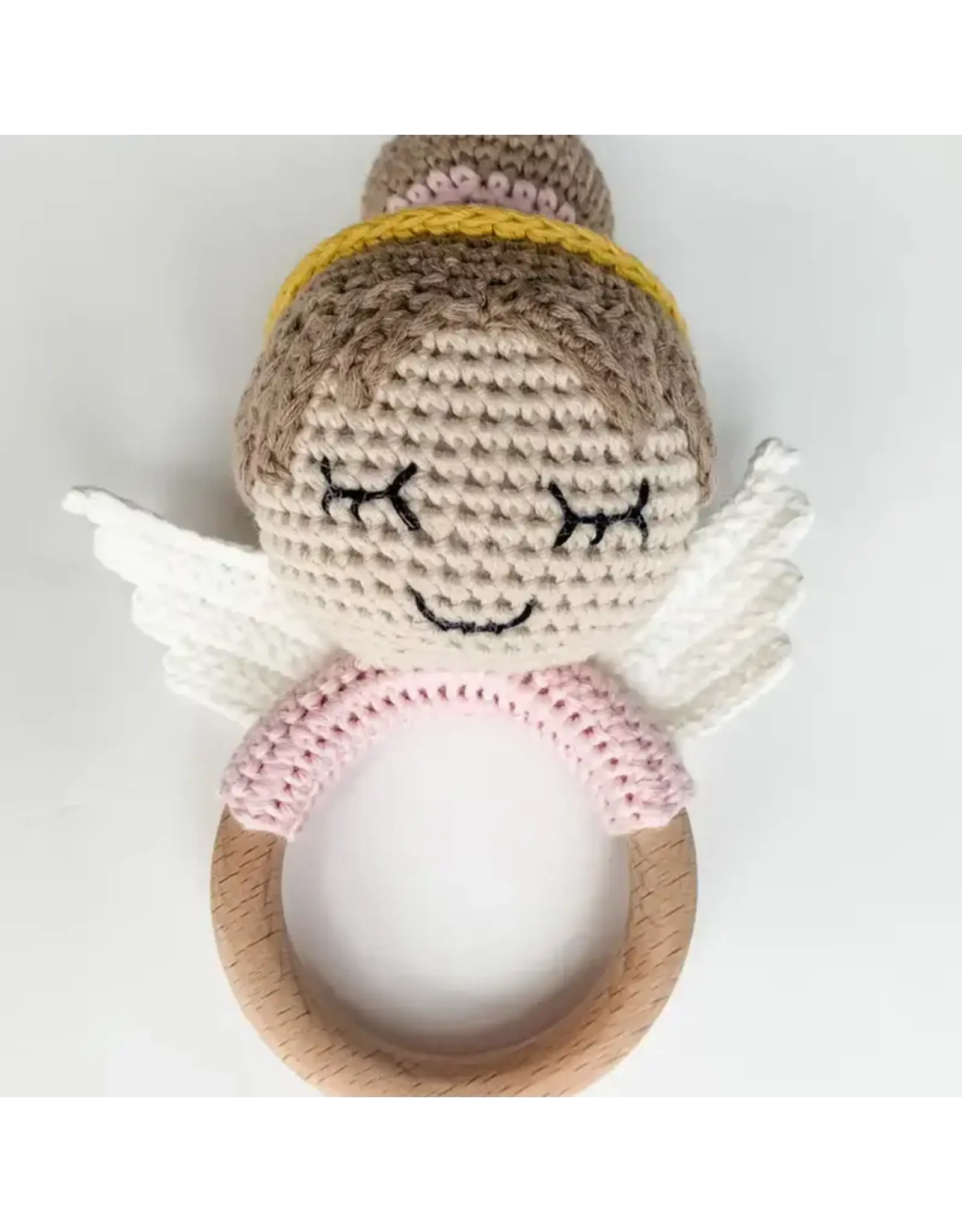 Lily & Lamb Guardian Angel Rattle (Girl)