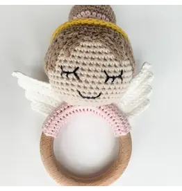Lily & Lamb Guardian Angel Rattle (Girl)