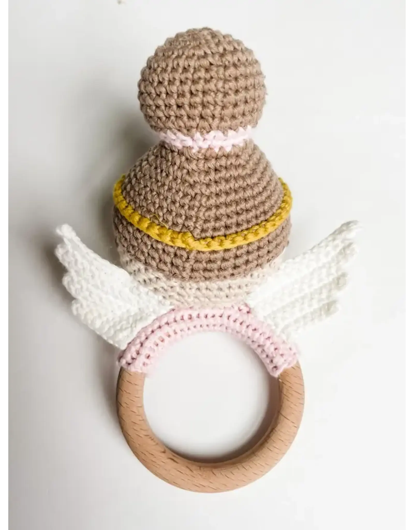 Lily & Lamb Guardian Angel Rattle (Girl)