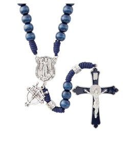 Christian Brands Catholic Paracord Rosary - St. Michael, Blue