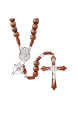 Christian Brands Catholic Paracord Rosary - St. Michael, Brown