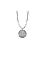 Singer Nickel Silver Navy Medal on 20" Chain with Philippians Verse
