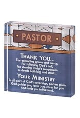 Dicksons Pastor Tabletop Glass Plaque 3x3