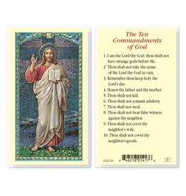 Hirten Holy Card, Laminated - Ten Commandments