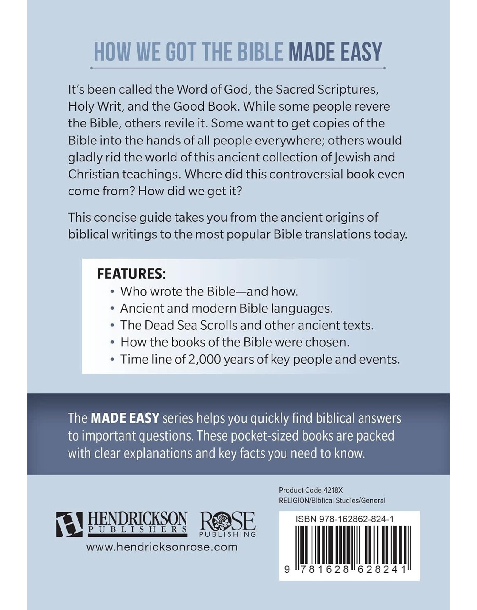 Rose Publishing How We Got the Bible (Made Easy)