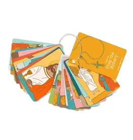 Catholic Family Crate Rosary Cards on Ring