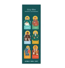 Catholic Family Crate Holy Men Magnetic Bookmarks