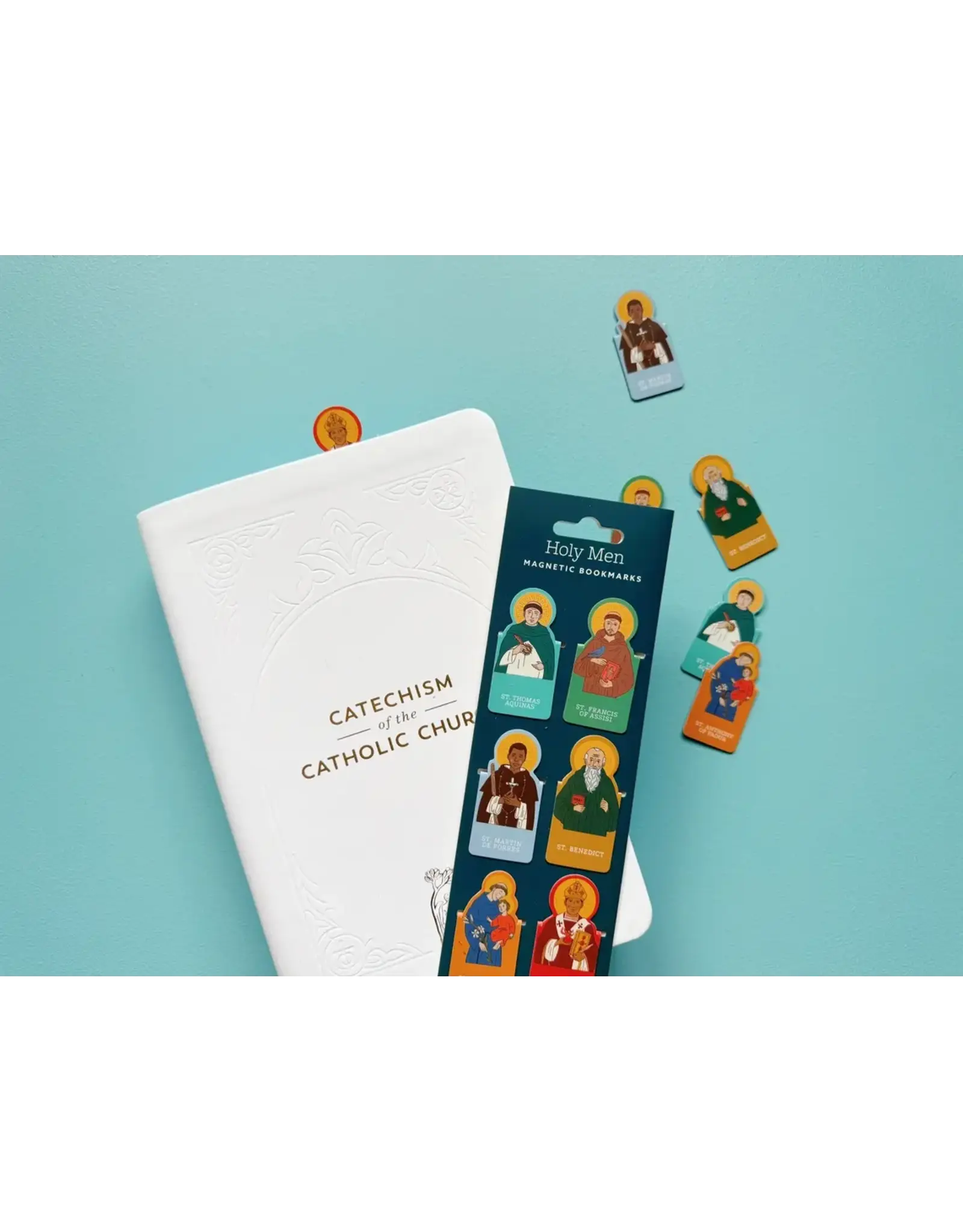 Catholic Family Crate Holy Men Magnetic Bookmarks
