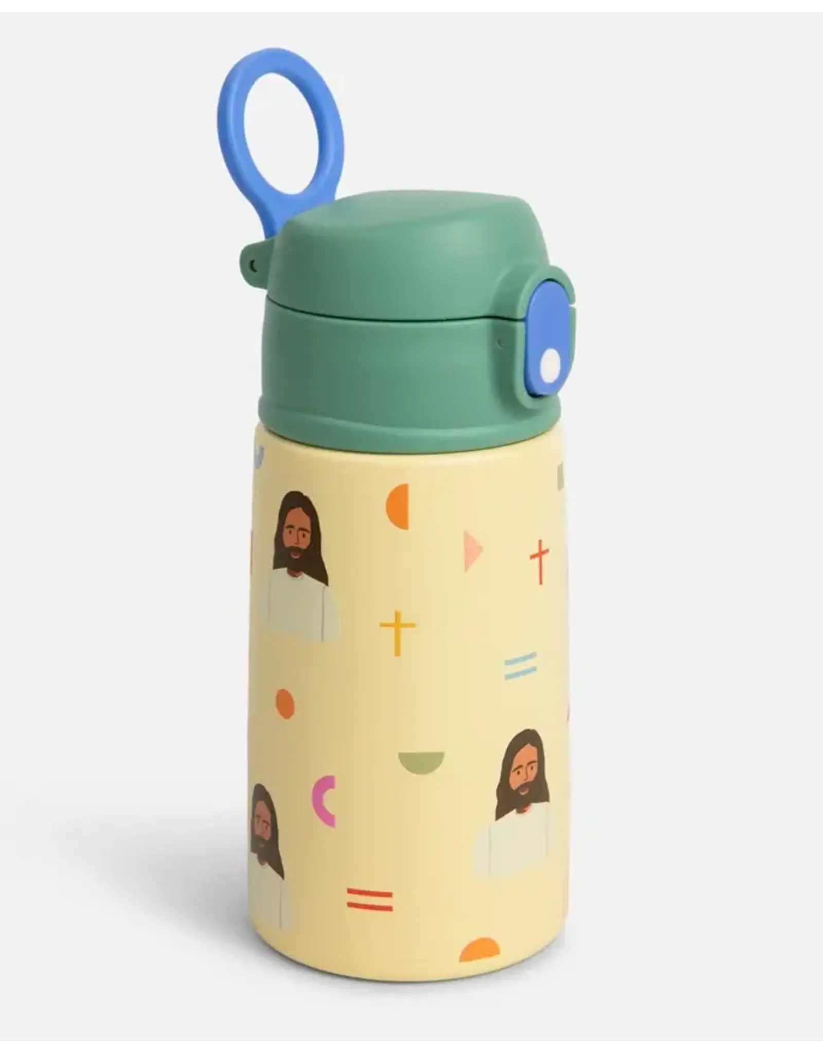 Be a Heart Jesus Water Bottle - Green