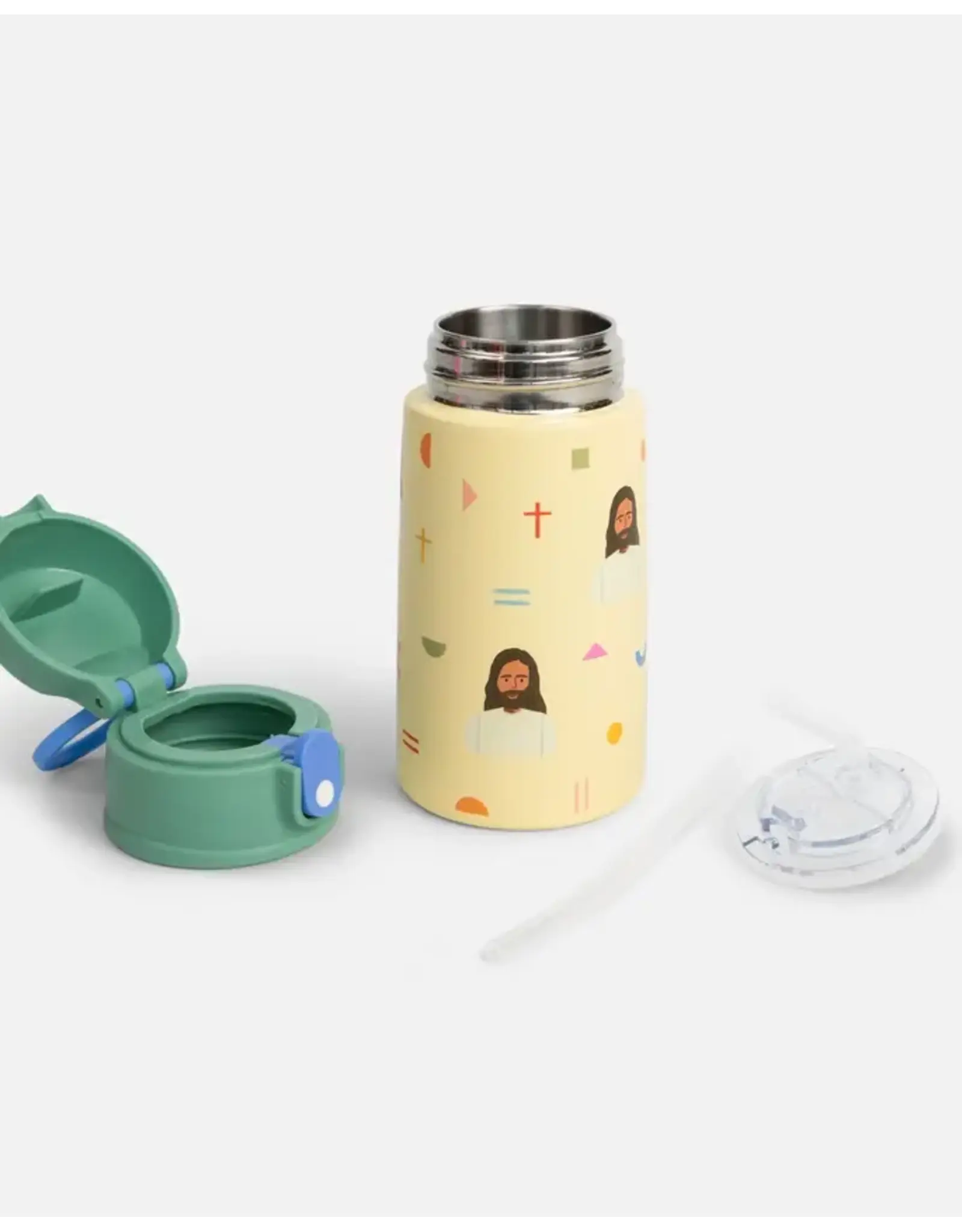 Be a Heart Jesus Water Bottle - Green