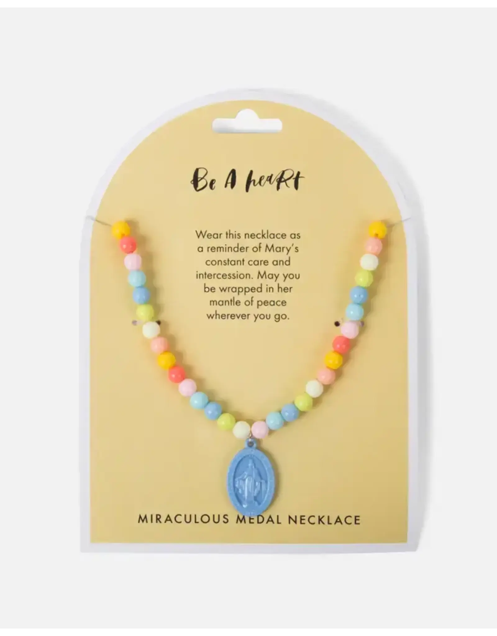 Be a Heart Miraculous Medal Plastic Children's Necklace