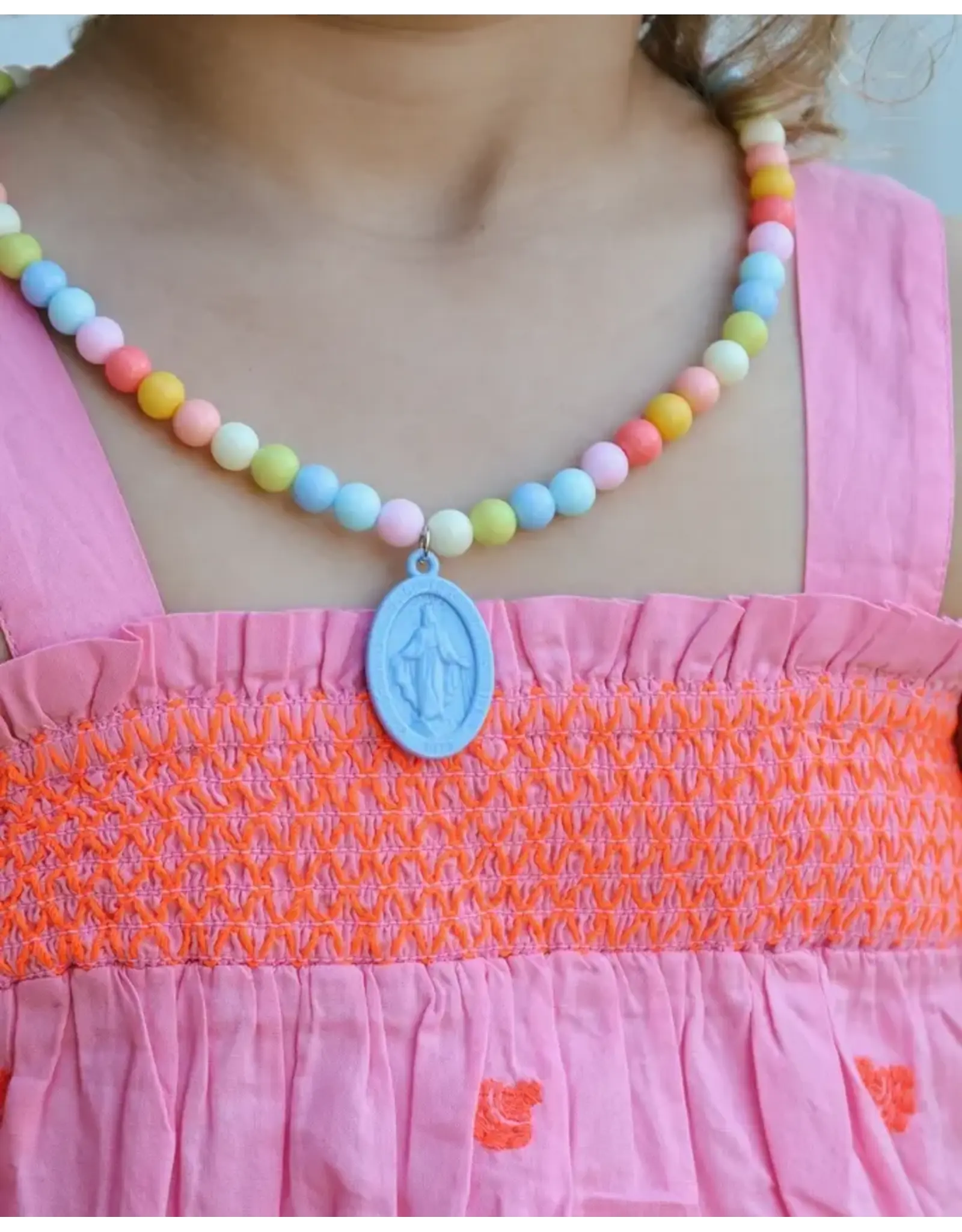 Be a Heart Miraculous Medal Plastic Children's Necklace