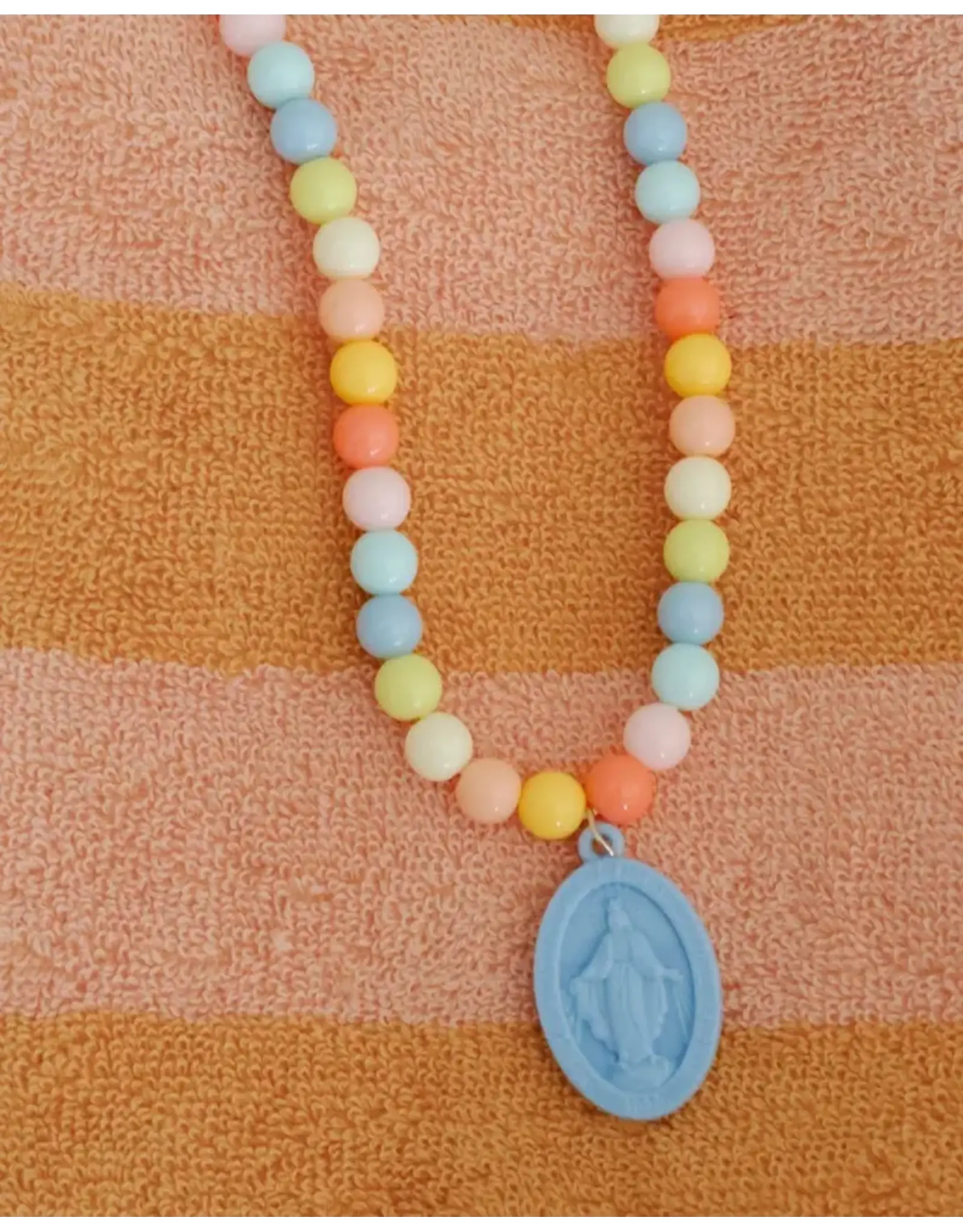 Be a Heart Miraculous Medal Plastic Children's Necklace