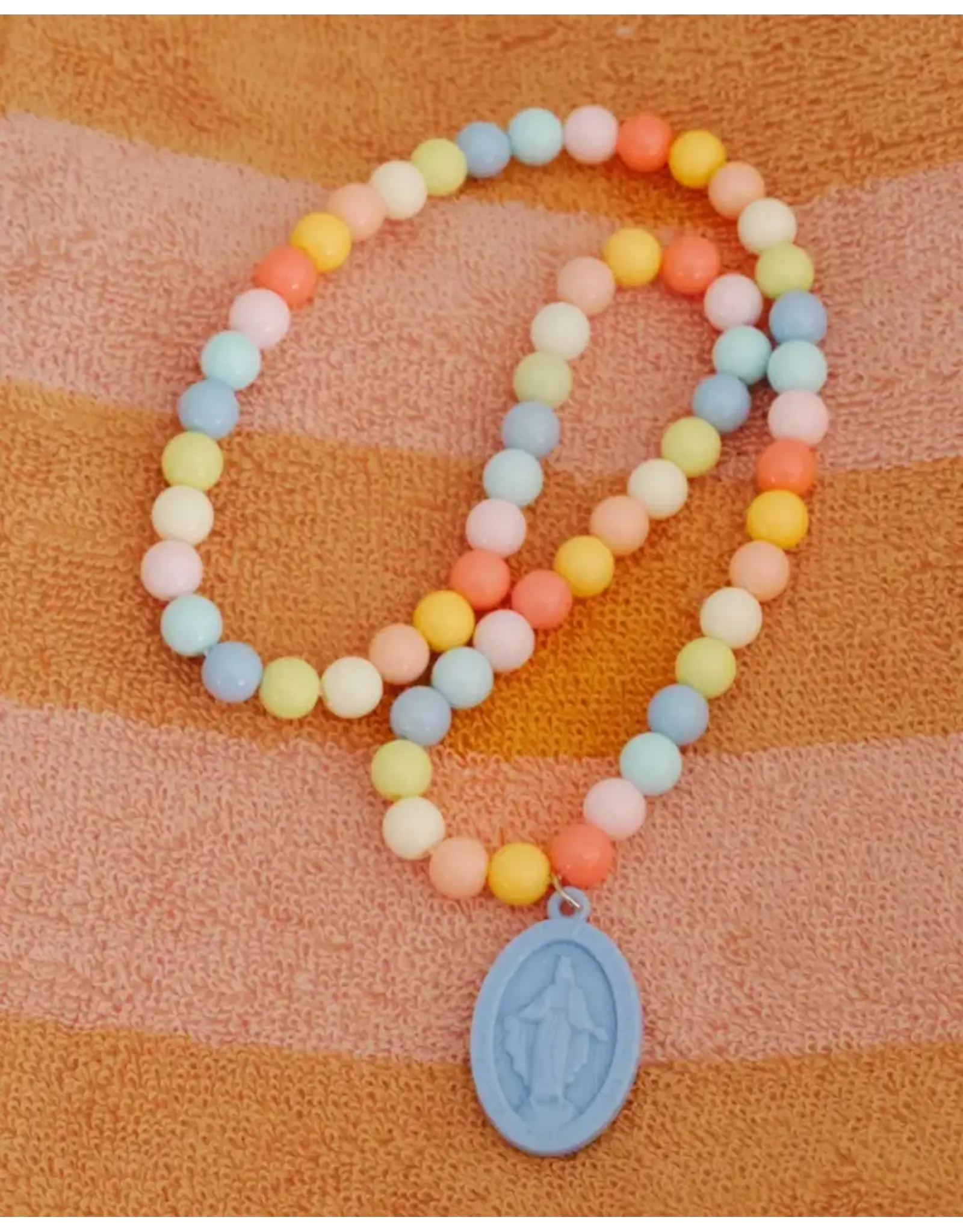Be a Heart Miraculous Medal Plastic Children's Necklace