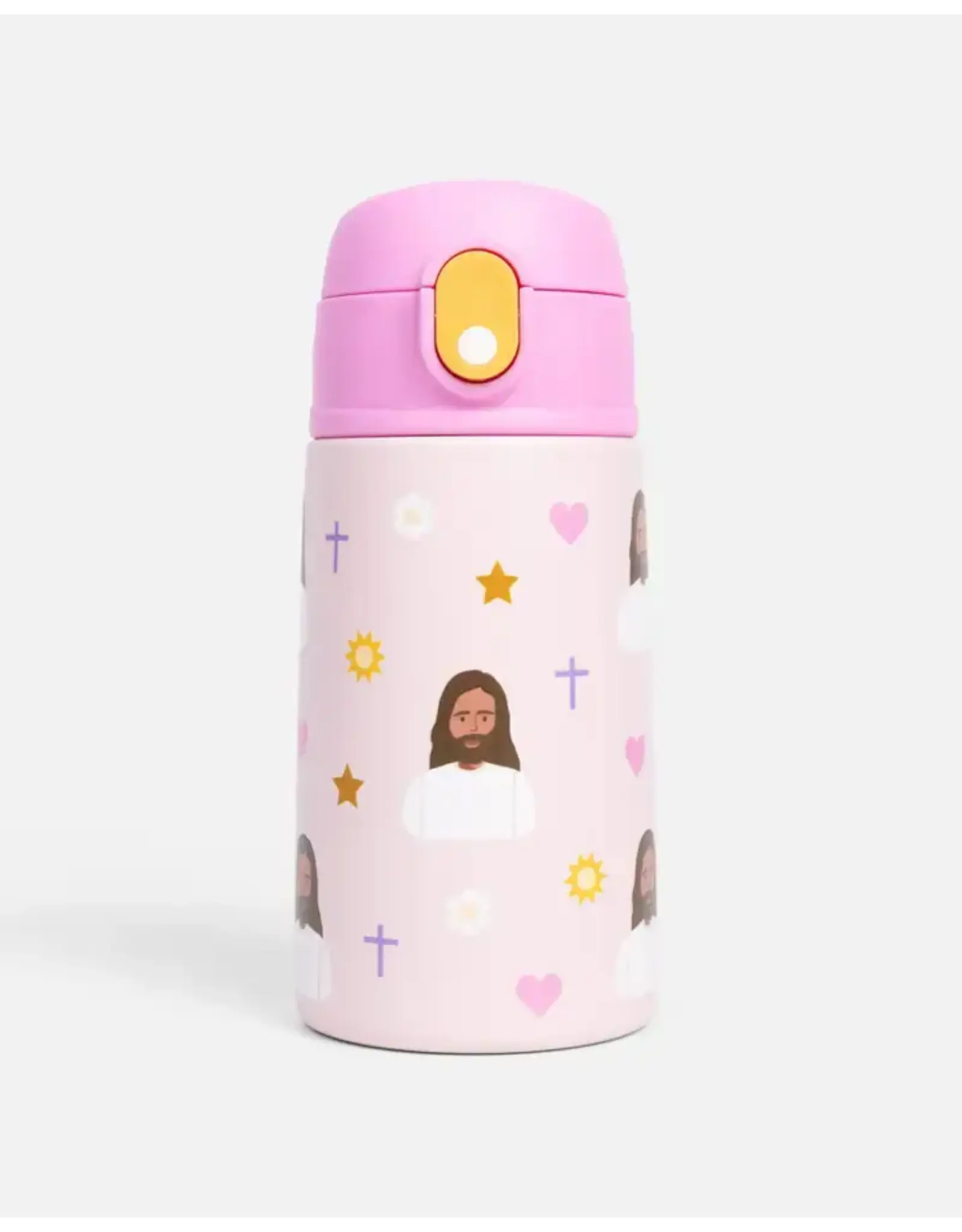Be a Heart Jesus Water Bottle - Pink