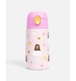 Be a Heart Jesus Water Bottle - Pink