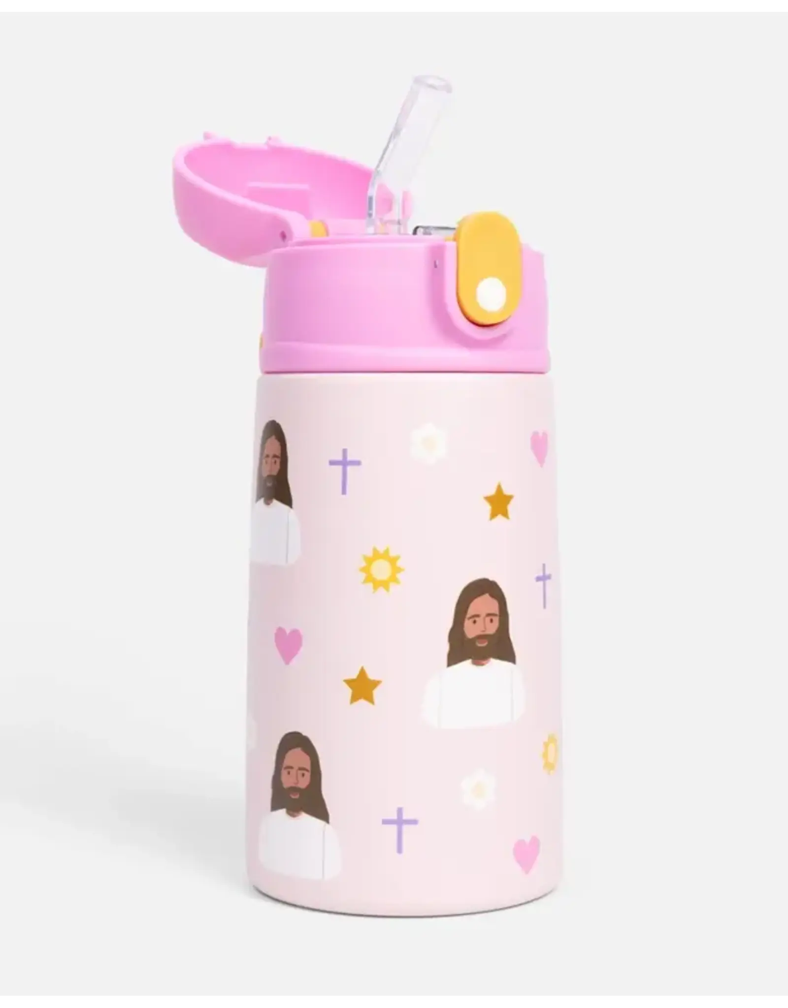 Be a Heart Jesus Water Bottle - Pink