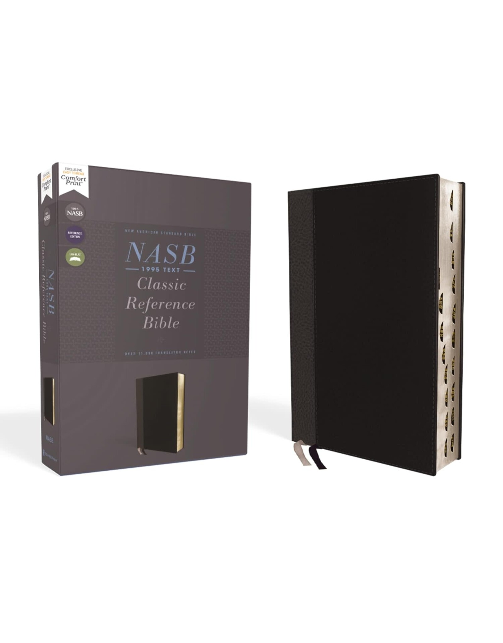 Zondervan NASB 1995 Text Comfort-Print Reference Bible, Leathersoft Black (Thumb Indexed)
