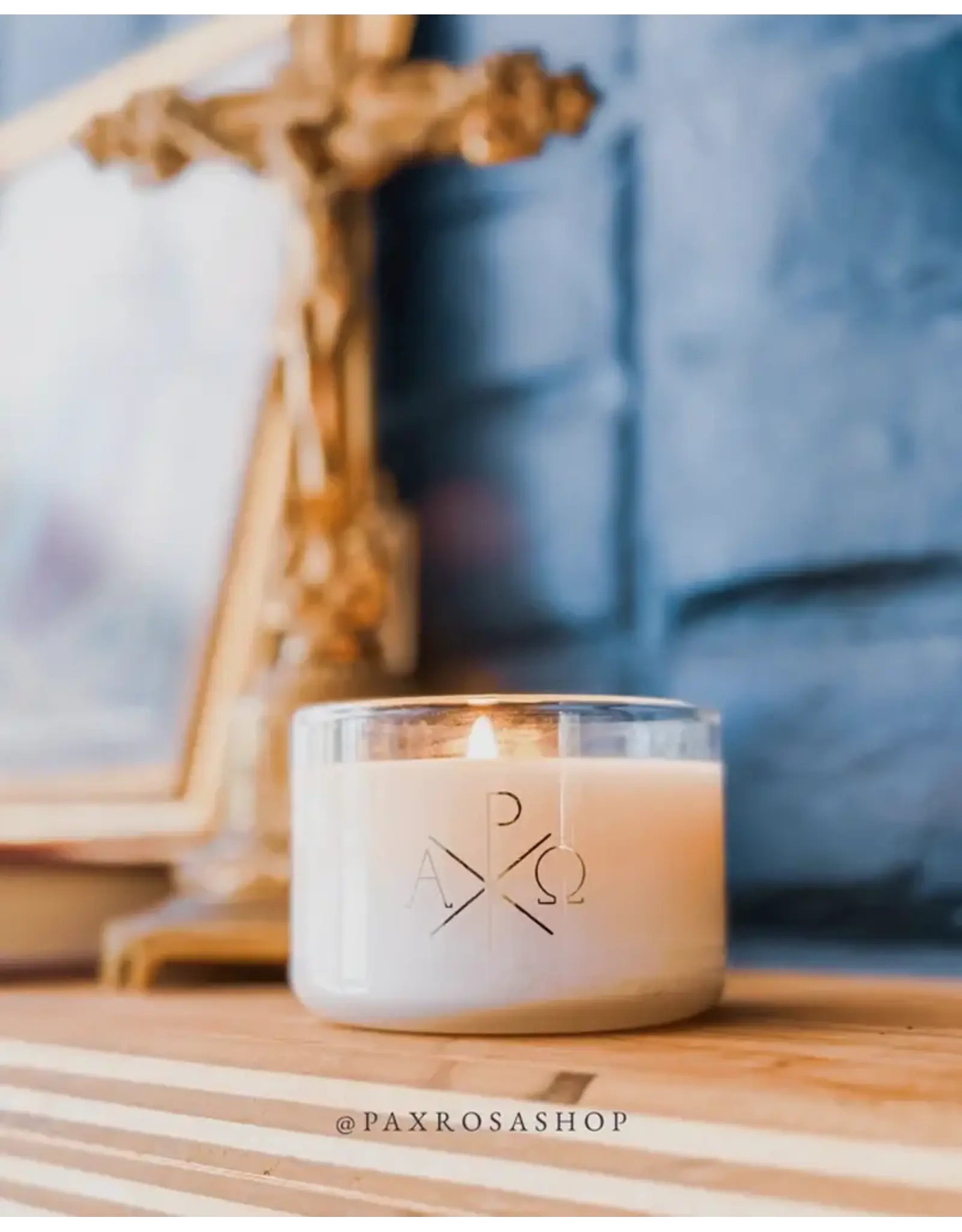 Pax Rosa Chrism Infused Candle, 4oz