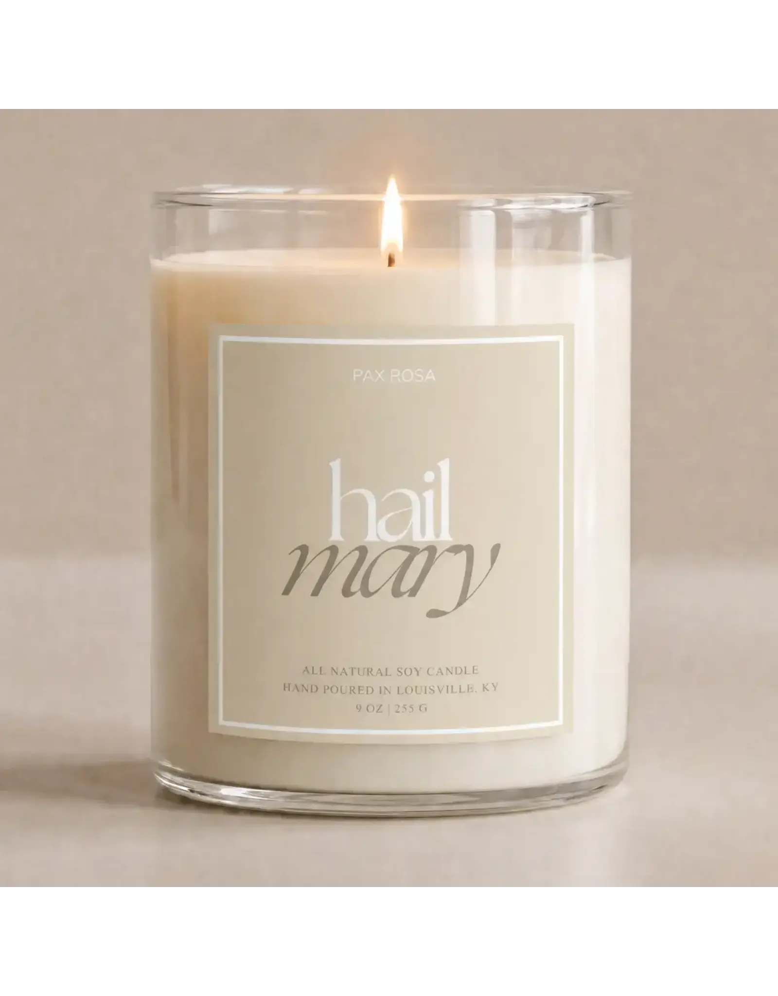 Pax Rosa Hail Mary Candle, 9oz
