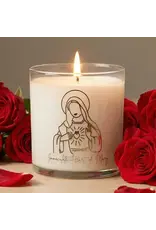 Pax Rosa Immaculate Heart of Mary Candle, 9oz