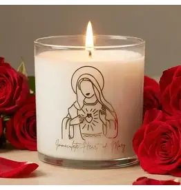 Pax Rosa Immaculate Heart of Mary Candle, 9oz